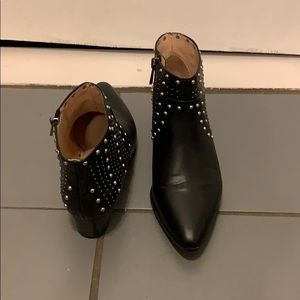 Mango studded booties - black